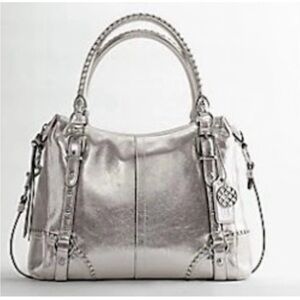 Coach Alexandra Shiny Metallic
Large Shoulder Hand Crossbody  Satchel